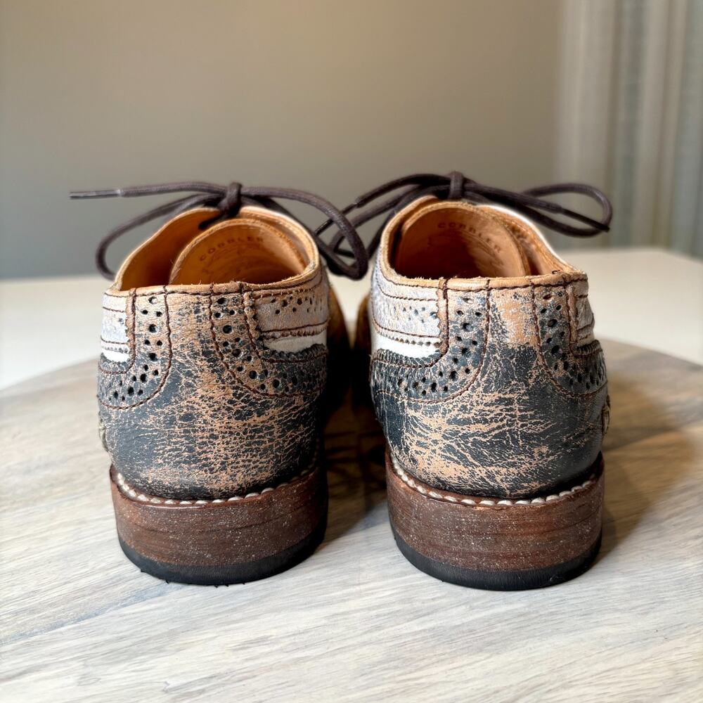 Bed Stu Lita II Oxford Tan Rustic Multi Leather Wingtip Brogues Women’s Size 7 - Picture 7 of 11